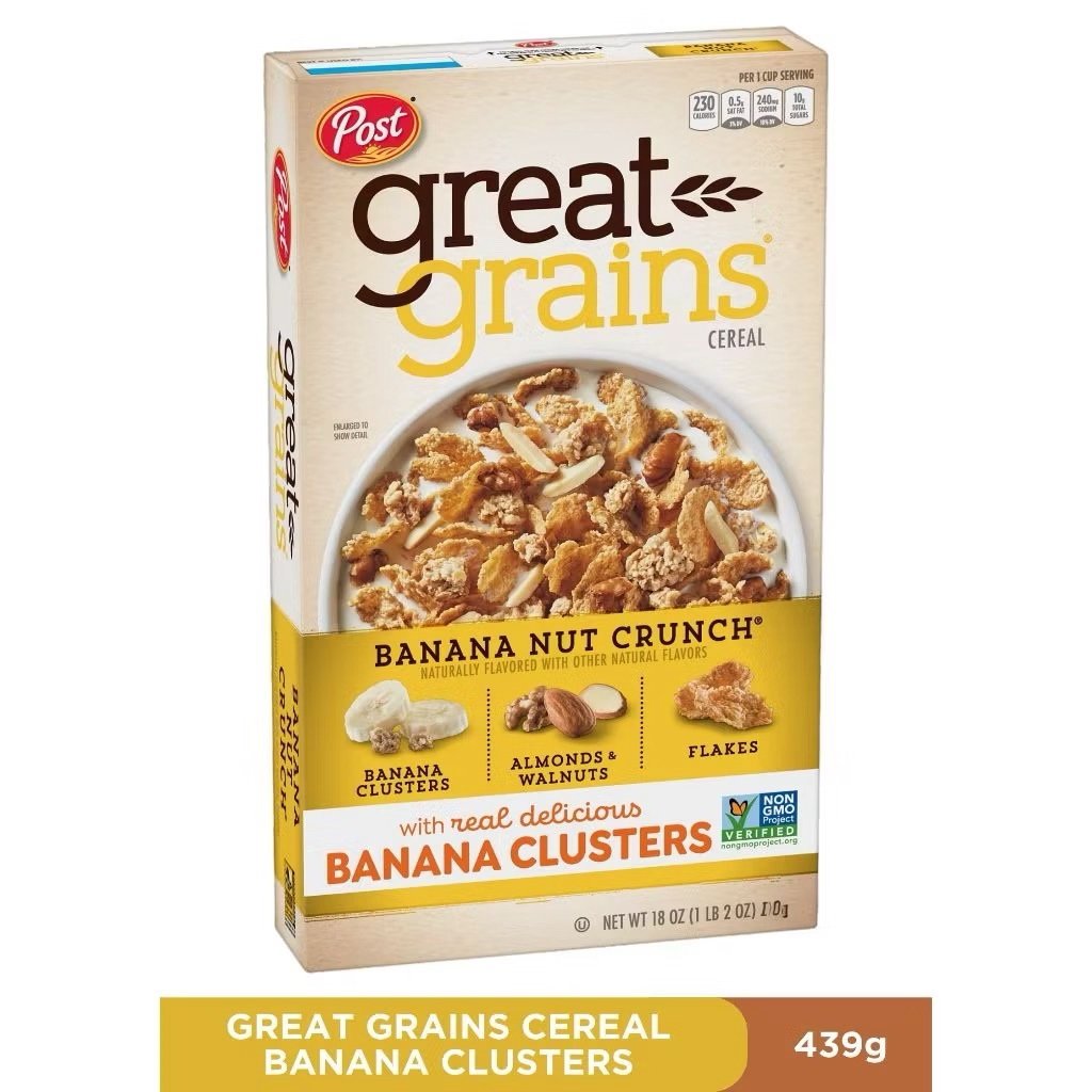 Post Great Grains Cereal - Banana Nut 439g