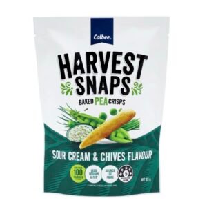 Calbee Harvest Snaps Baked Pea Crips 93gm - Sour Cream & Chives