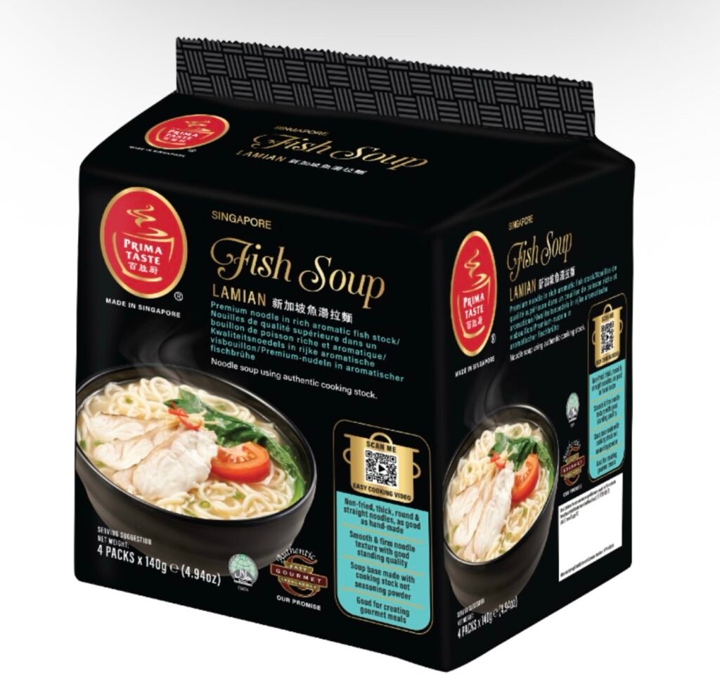 Prima Taste La Mian Premium Instant Noodles (4pack x 140g) - Fish Soup