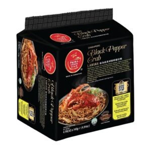 Prima Taste La Mian Premium Instant Noodles (4pack x 140g) - Black Pepper Crab
