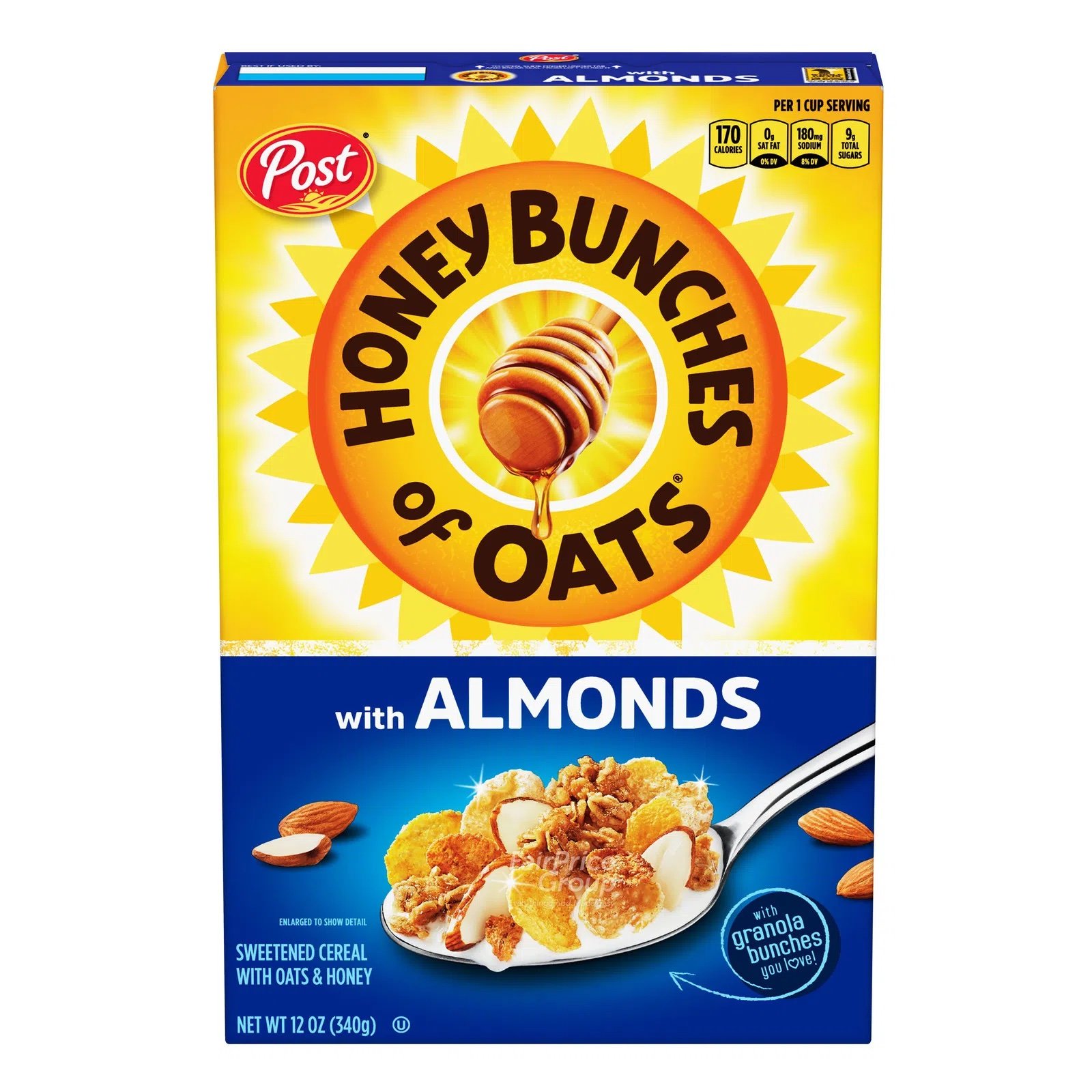 Post Honey Bunches of Oats Cereal - Almonds 340g