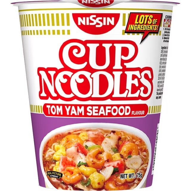 Nissin instant cup noodles - Tom Yam Seafood 75g