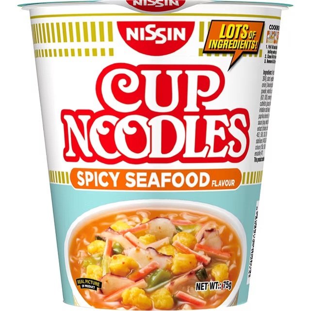 Nissin instant cup noodles - Spicy seafood 75g