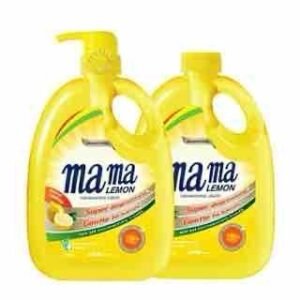 Mama Lemon Dishwashing Liquid & Refill - Natural Lemon (1000ml+1000ml)