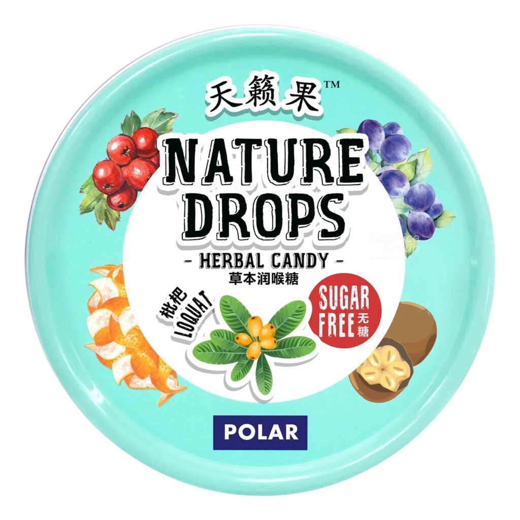 Nature Drops Candy (Sugar free) 天籁果无糖润喉糖 - 60g (Loquat)
